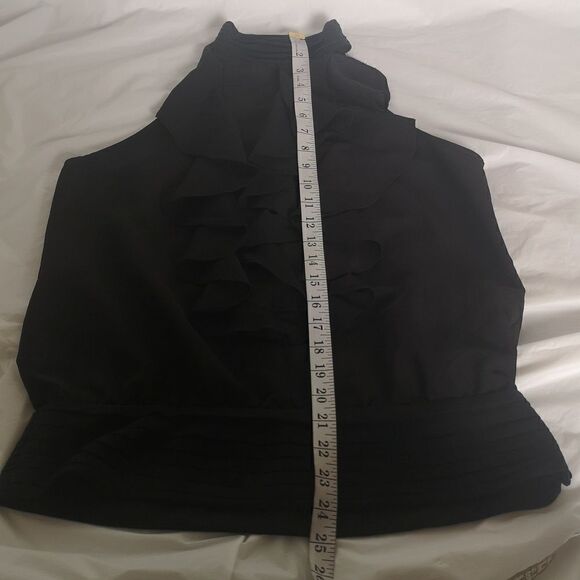 Adiva Ladies Ruffle Pleated Top Black Small 🖤🖤 - Picture 12 of 16